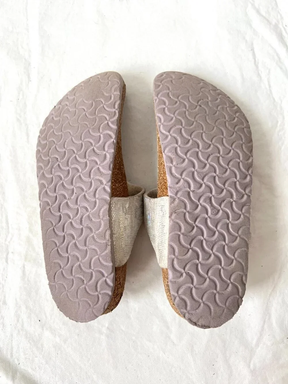 Birkenstock sandals Gizeh EU 34 kids 3 3.5 silver holographic snake birko flor